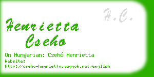 henrietta cseho business card